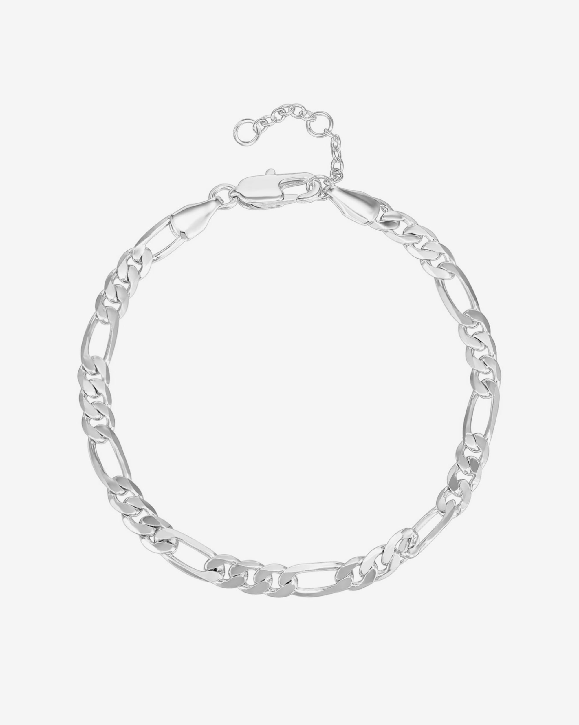 Women's Classic Figaro Chain Bracelet in 14k Real Gold – NORM JEWELS