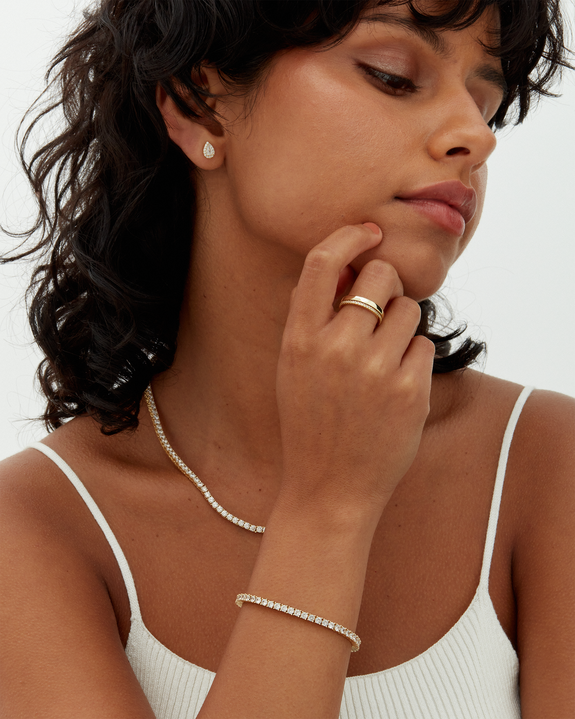 Buy Rose Gold Round Diamond Tennis Bracelet for Women – Ayaani