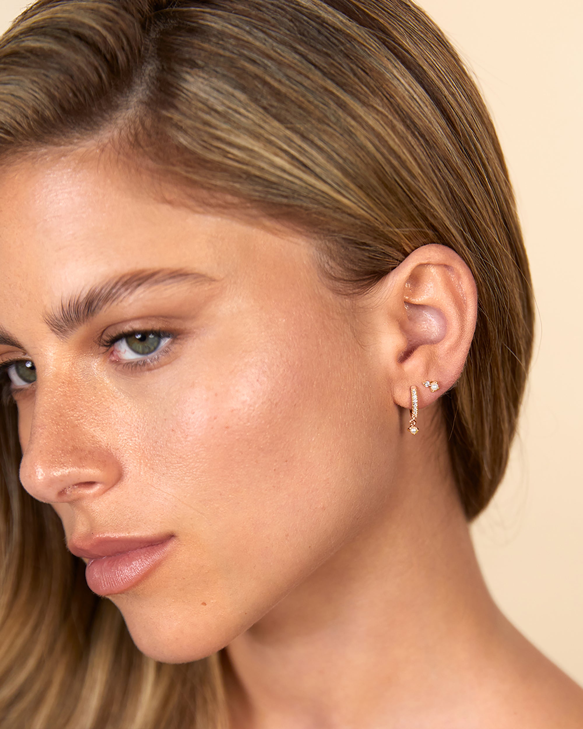 Tear Screw Back Gold Stud Earrings for Women by PAVOI