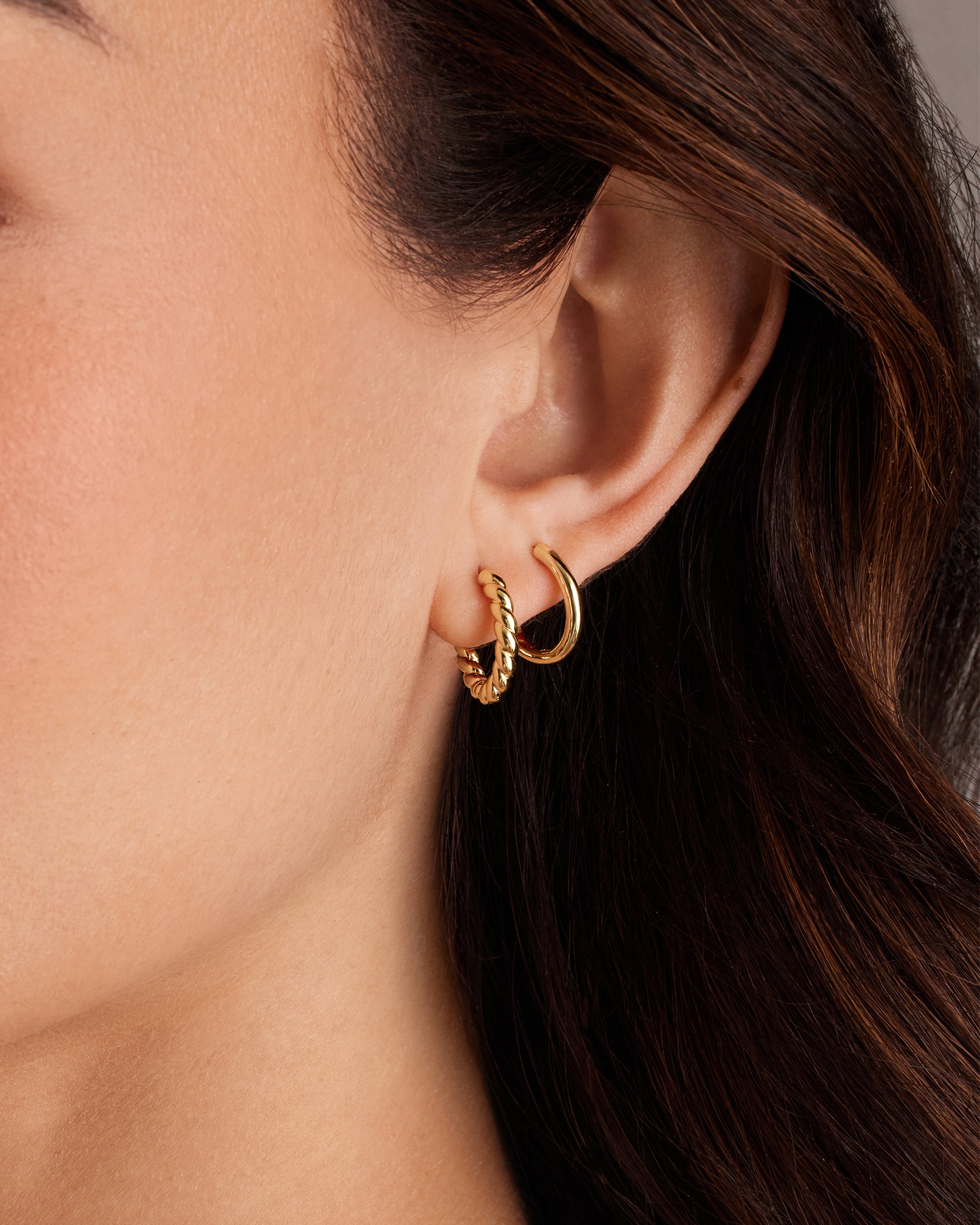 Rope Gold Hoop Earrings for Women by PAVOI